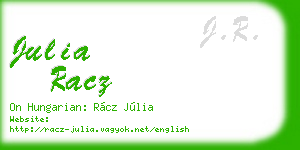 julia racz business card